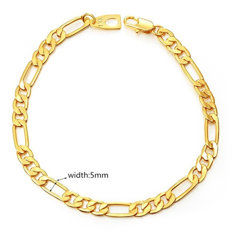 Amazon Jewelry Men's Gold Bracelet Plated 18K Gold Bracelet Europe