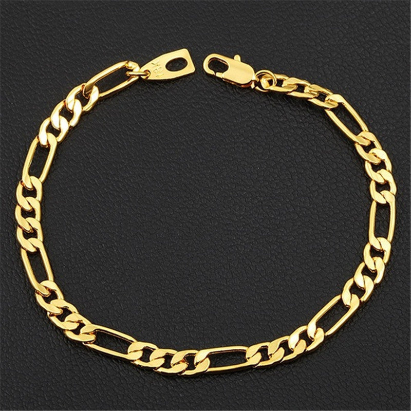 Amazon Jewelry Men's Gold Bracelet Plated 18K Gold Bracelet Europe