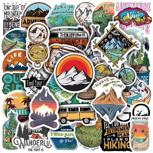 50 Pieces Decal Stickers